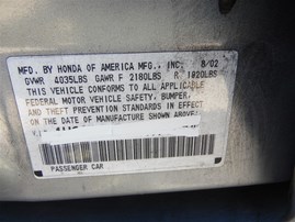 2002 HONDA ACCORD LX 4DOOR SILVER 2.3 AT A20236